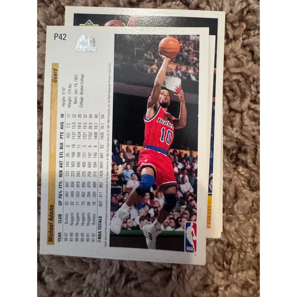 28 Washington Bullets NBA Cards Lot Michael Adams Tom Gugliotta 1990s Basketball